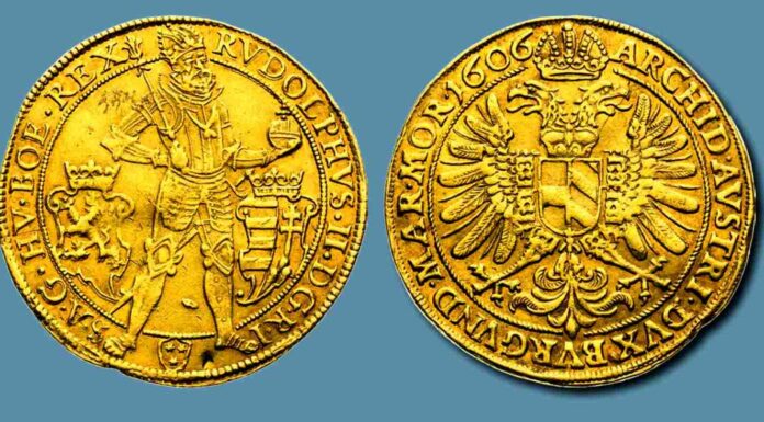 Pětidukát Rudolfa II. se v Praze vydražil za 7,5 milionu Petidukat_Rudolfa_II.