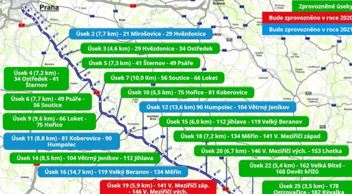 Letos bude na dálnici D1 zprovozněno 21 nových kilometrů D1